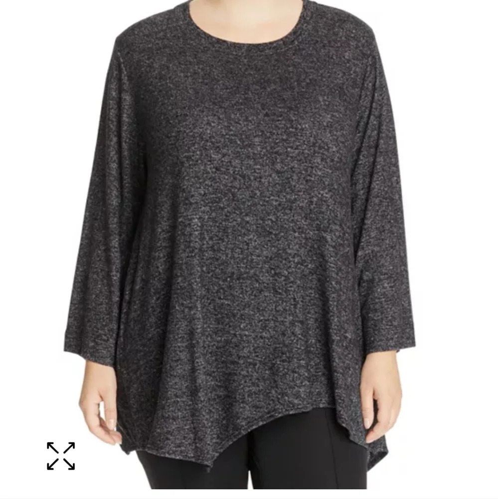 💕Nally & Millie Plus Asymmetric Tunic Sweater